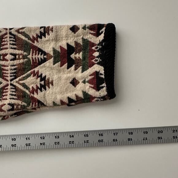 Keren Hart 90s Southwest Aztec Blanket Tapestry Corduroy Collar Jacket women XL - Picture 6 of 6